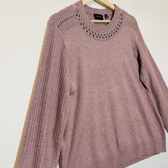 Cyrus Women's Crew Neck Knit Sweater Pullover Pink Soft Size 1X Casual Winter - Picture 4 of 8